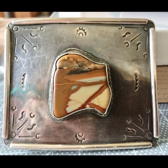 Handmade sterling & cherry creek jasper buckle